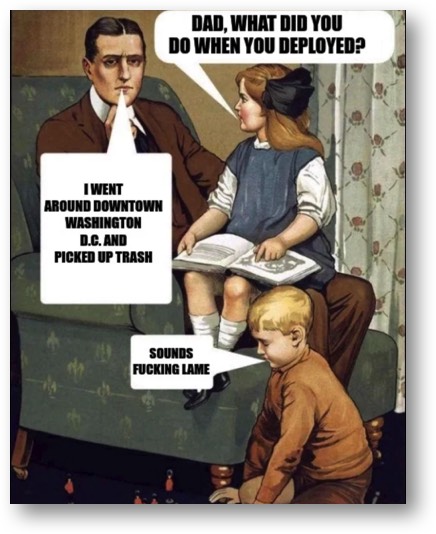 Trump makes trash collectors out of our National Guard