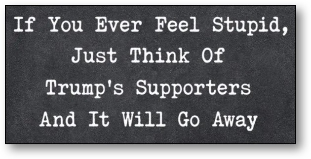 Trump supporters are the most stupid people on planet Earth!