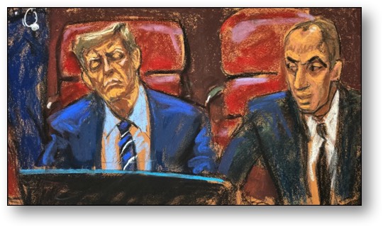 Trump, the SNOOZER in court!